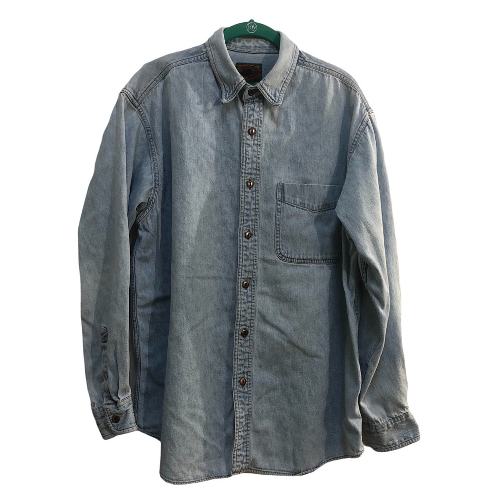 Boston Traders men’s denim button down shirt, M